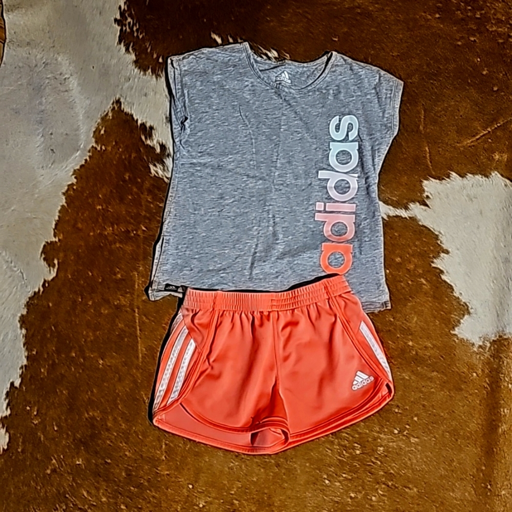 Girls Adidas Shirt and Short Set